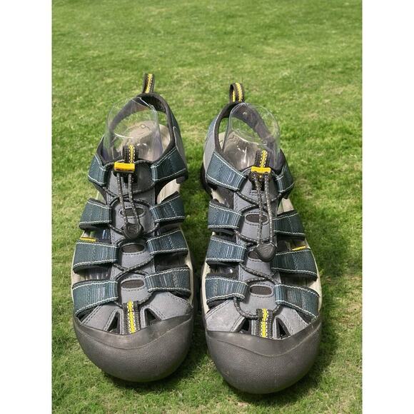 KEEN Newport H2 Hiking Sandals – Men’s 11.5 – Gray/Blue/Yellow main image 5